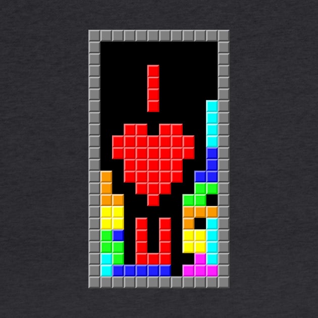 I Love You Tetris blocks by conform